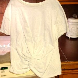 White Tee Ties in Front